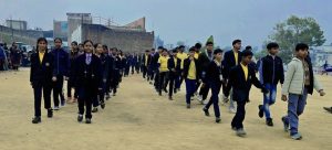 राजन इंटरनेशनल एकेडमी में अभ्यास करते खिलाड़ी